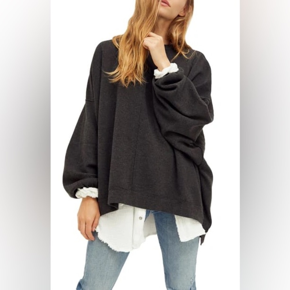 Free People Uptown Pullover XS Carbon Gray